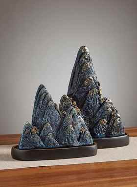 正品中式假柜山摆件室轻奢高档客厅电视酒柜办公博古架高端饰大气