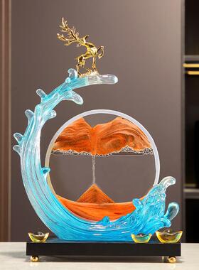 风生水起流沙居摆件轻奢高级客厅感家电视柜酒柜画装饰品乔IAH迁