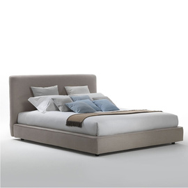 北欧布艺简约现代矮床软靠床榻榻米小户型主卧成人床1.8米1.5米