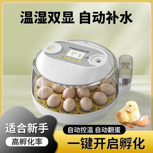 孵化器全自动家用小型孵蛋器鸡鹌鹑鸽子芦丁智能孵化箱控湿孵化器