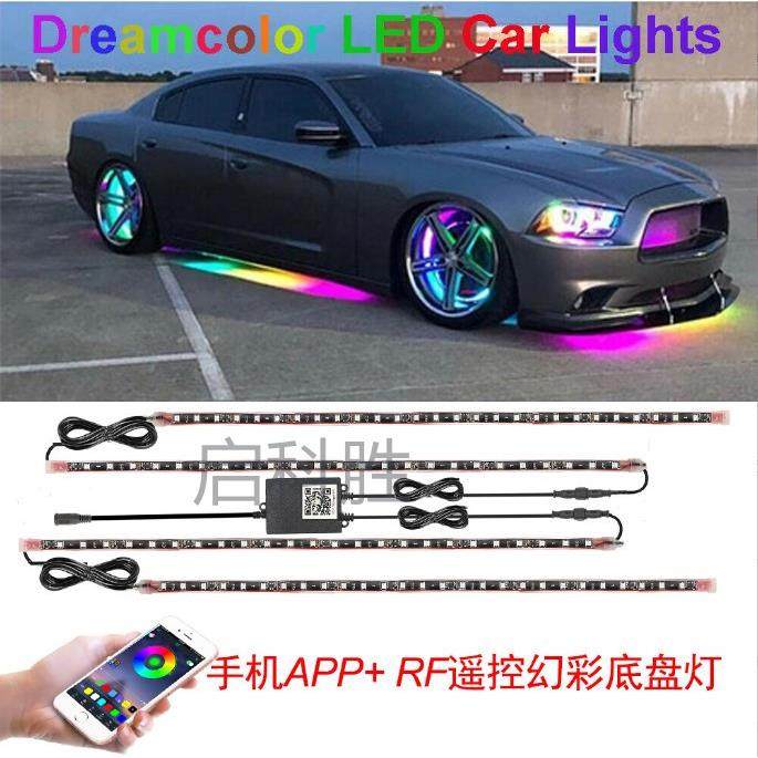 汽车底盘灯led防水跑马装饰灯改装通用声控地盘氛围灯车底流光灯
