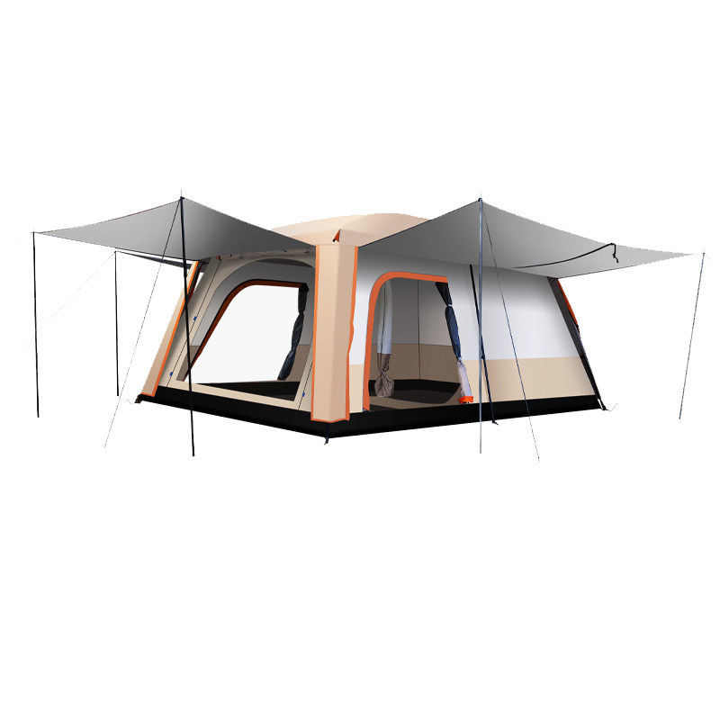llH二室一厅大帐篷户外便捷折叠加厚防暴雨防晒野外野营露营屋脊