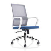 简约办公椅电脑椅职员椅舒适久坐护腰转椅升降人体工学弓形会议椅