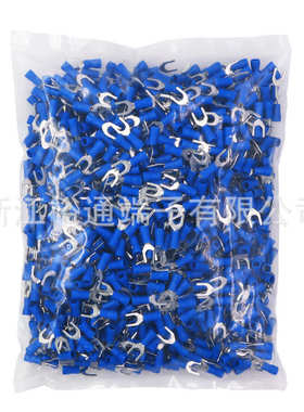 【SV系列】2-3/4/5/6/8 叉形预绝缘冷压端子Y型端子线耳16-14 AWG