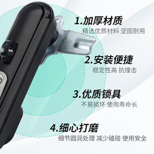 1连杆锁黑色长拉杆锁配电柜储能柜黑色带挂锁户外柜门锁 MS892