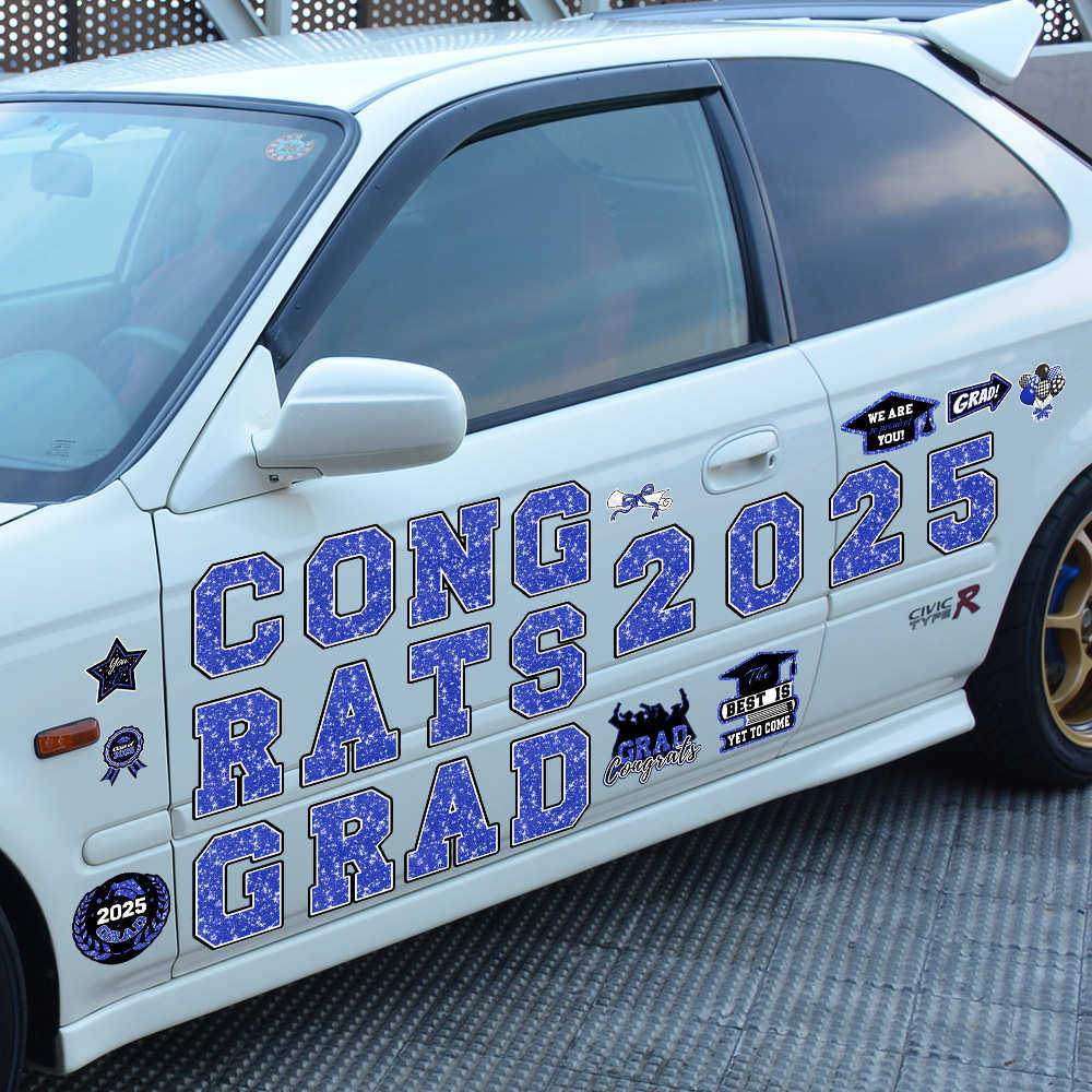 CT390 2025毕业季旅行磁性贴Congrats Grad节日装饰车身贴磁吸贴,家居饰品,软装墙贴,淘宝优惠券,粉丝福利购,淘宝优惠卷