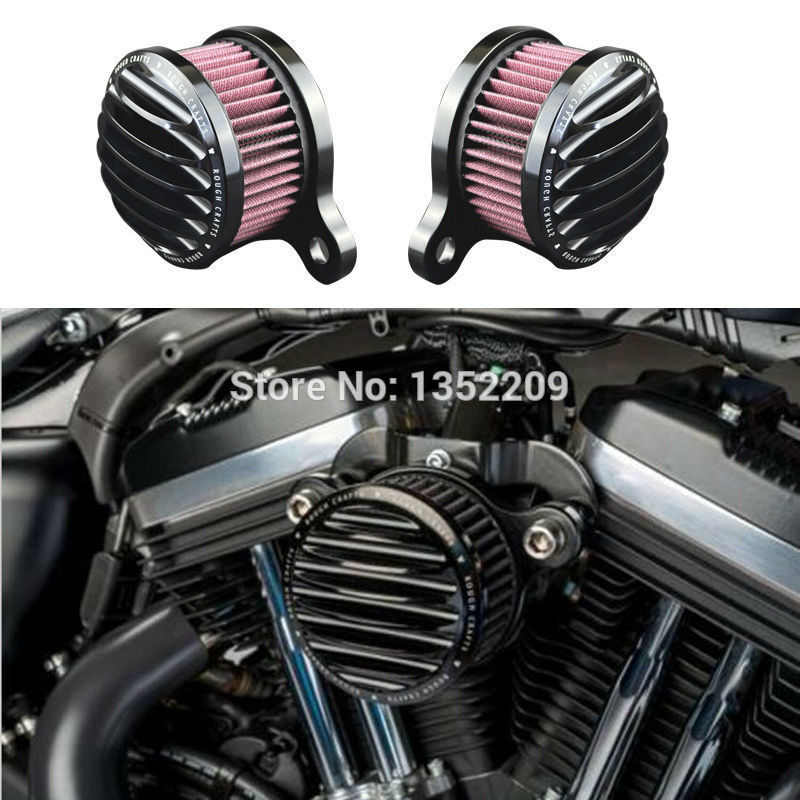 摩托车哈雷XL883/1200 X48 摩托车改装CNC铝制栅栏复古空滤滤清器