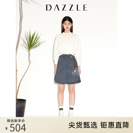 dazzle迪士尼米奇系列，地素奥莱a字，牛仔半身裙短裙2e1ri101s