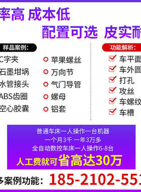 双头实上数控机床车床车床ts80s海通仪表双头全自动送料数控