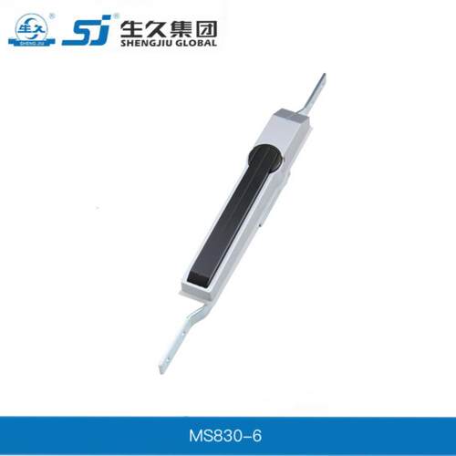 生久柜锁门锁MS830-6/6P-2银色亚光主机壳拉杆锁带挂锁座锁 连杆