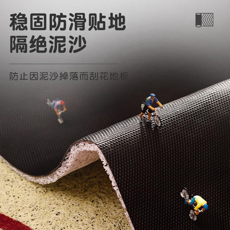 出入平安丝圈地毯门垫进门2025新款耐脏免洗红色玄关门口入户地垫