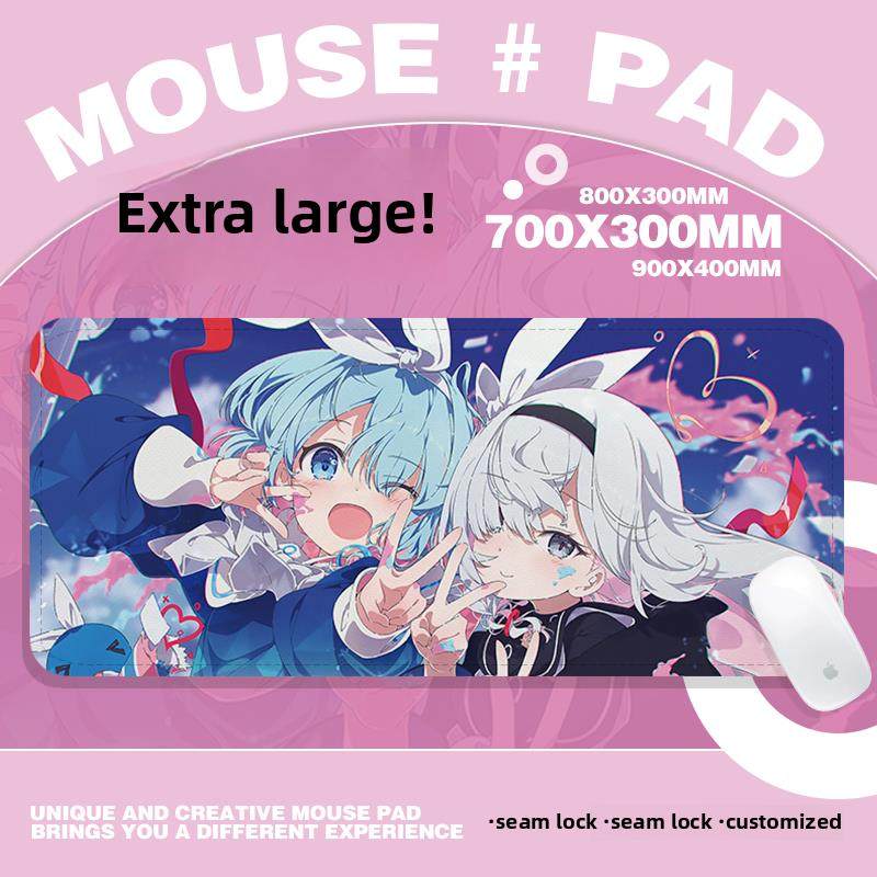 闪亮的Arona Prana Azure文件超大鼠标垫二维加厚防水游戏键盘垫