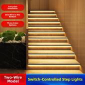 网红阶梯灯人体感应开关免接线三色调光阶梯灯