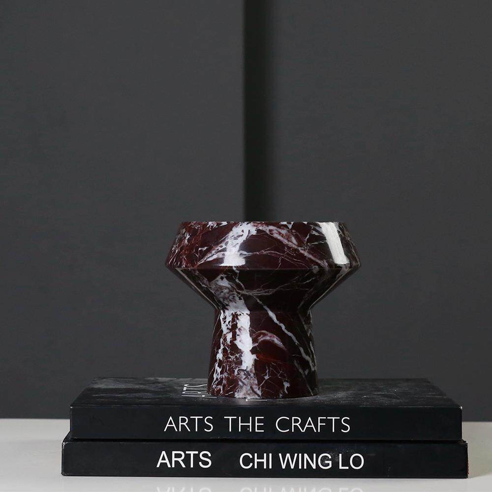 轻花器摆件高无品牌/理端家饰别墅店大平层酒展厅插奢花大石材花