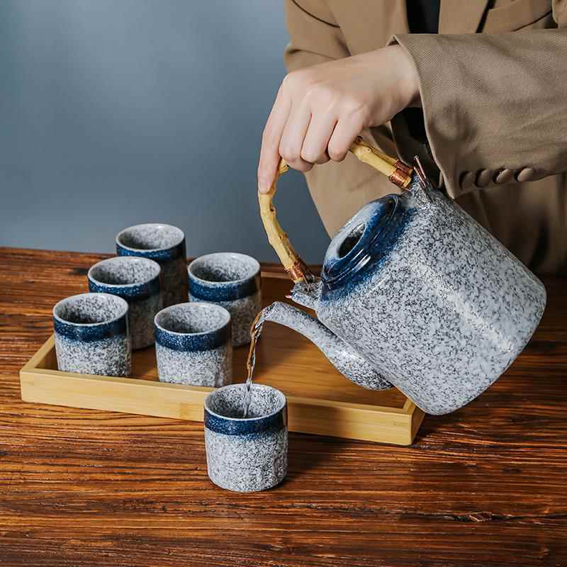 日大F77SSJ86式陶瓷茶壶复套装店耐高温古提梁壶号餐厅酒店饭用茶