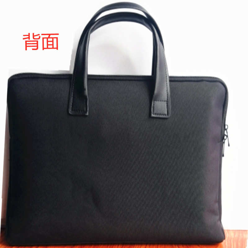 办公会议文件袋手提袋公文包帆布袋资料logo男女多层拉链