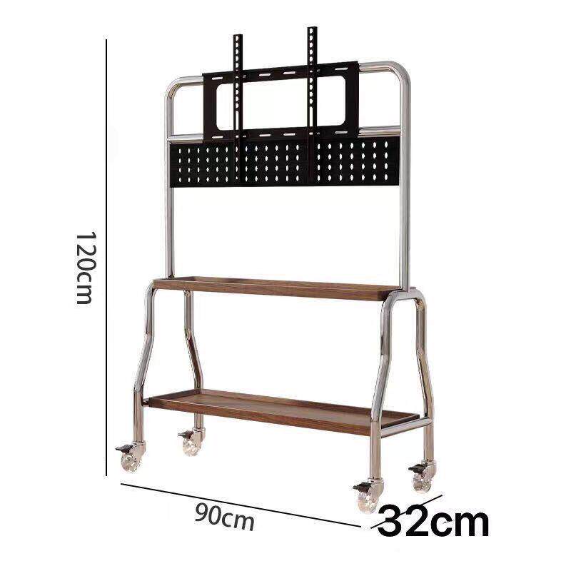 电视落地支架可移动不锈钢立式带轮小户客厅卧室43-75寸通用挂架