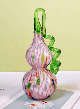 琉璃紫色网纹琉芦摆件LL0070