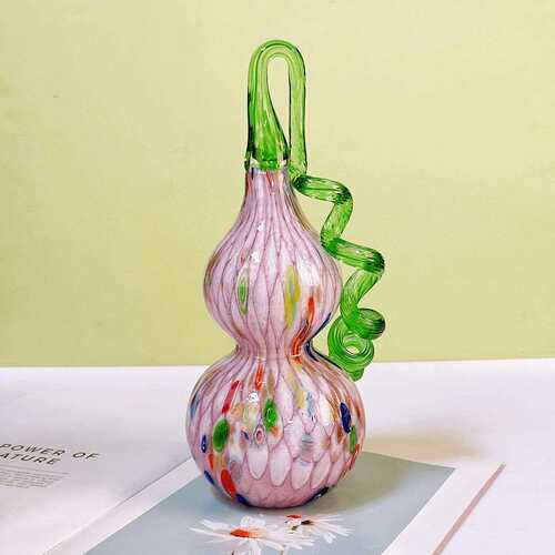 琉璃紫色网纹琉芦摆件LL0070