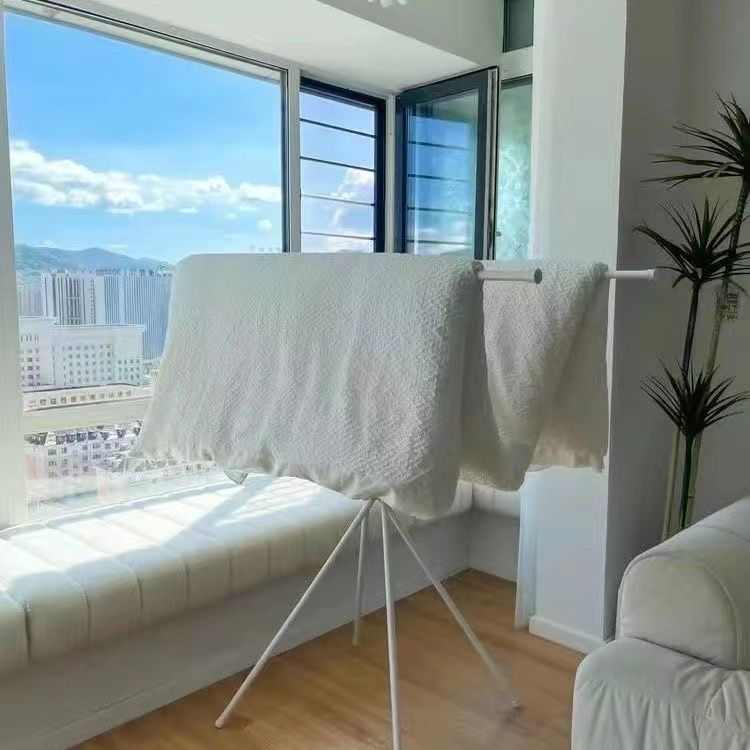 可折叠晾衣架落地室内家用阳台卧室室外伸缩杆式挂衣服晒被子