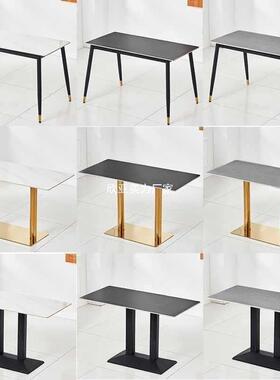 轻奢LSC板餐小桌椅组合家用户型大理石圆圆桌现代简约形带转盘饭