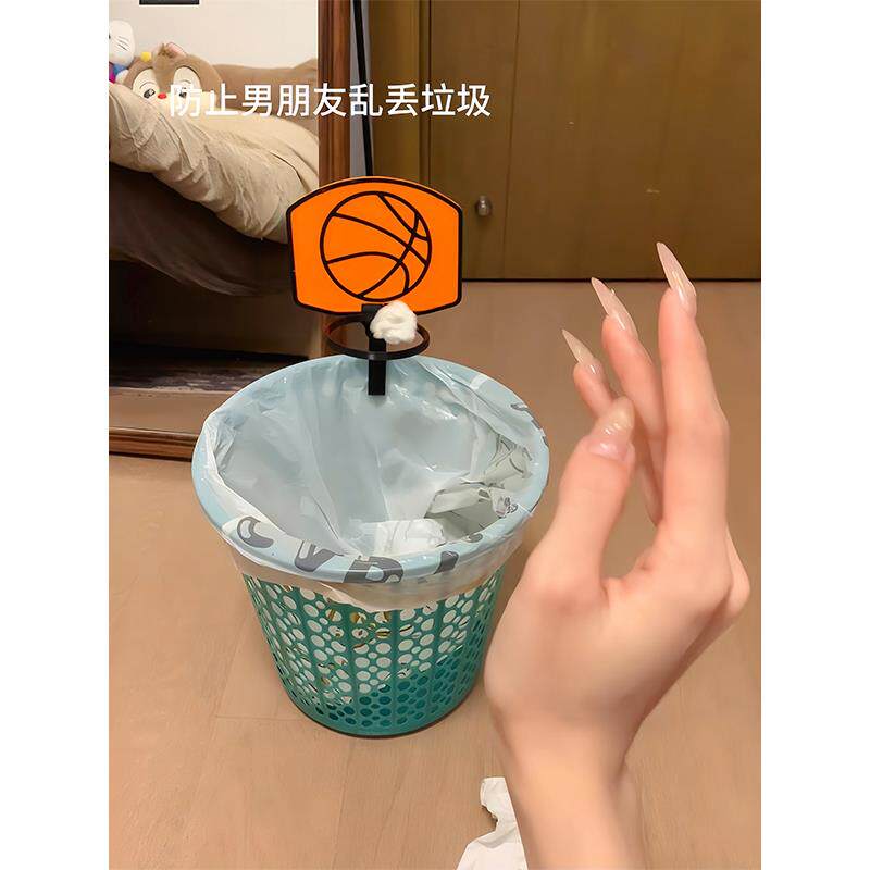 3d打印垃圾桶篮球框创意玩具趣味解压扔垃圾投篮便携夹子篮球篮