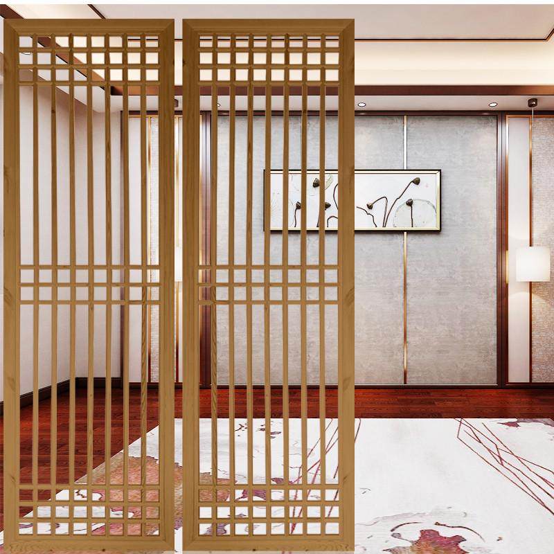 玄关简约实木花格背景入户墙栅新中式木格隔断屏风镂空日式电视墙,住宅家具,庭院屏风,淘宝优惠券,粉丝福利购,淘宝优惠卷