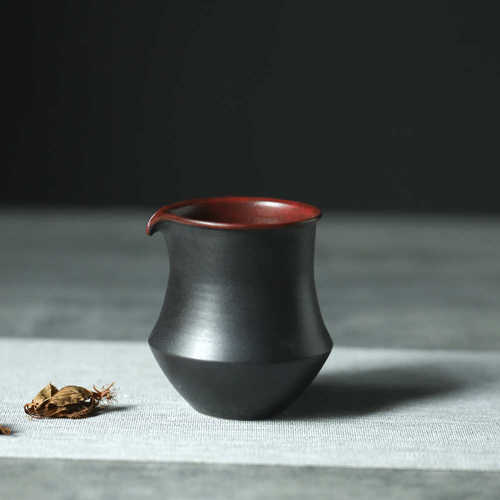 景德镇柴烧公道杯裸烧自然落陶瓷分茶器灰纯手工复古中式功夫茶具