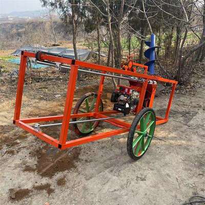 大功率柴油伏栽杆电线挖坑机山KIX地光桩风化桩石打洞机地基房屋