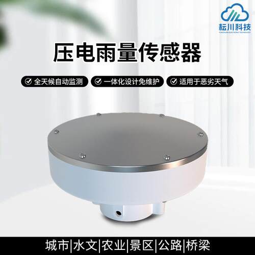 压电式雨量传感器小型压电雨量计一体式高精度压电雨量计户外