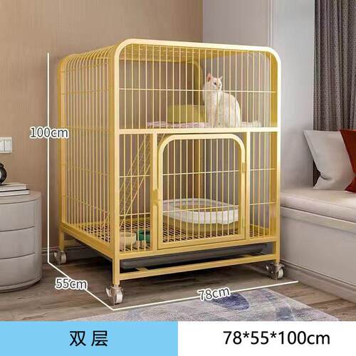 猫笼子家用不占地猫砂盆一体超大自由空间猫咪宠物厕所猫窝猫别墅