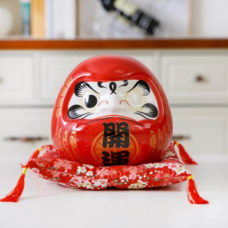 大号达摩红色 招财猫存钱罐摆件 公司店铺开业礼品招财纳福摆件