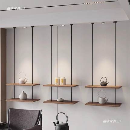 铁艺吊架悬置物架挂展示架IMG墙隔板吊架柜吊顶书架上壁挂创意装