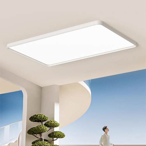 全光谱护眼客厅长方形吸顶灯超薄极简现代高级感卧室灯具简约风