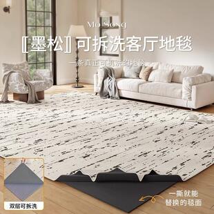 可机洗地毯客厅2026新款沙发卧室家用双层可拆洗奶油风轻奢高级感