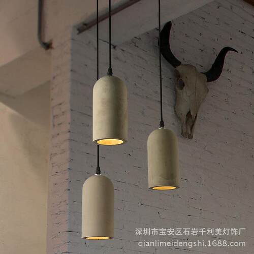 复古简约仿古水泥吊灯个性餐厅时尚吧台咖啡厅橱窗服装店艺术吊灯