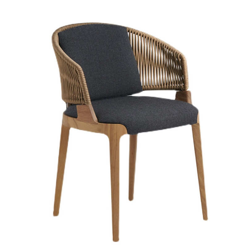 餐桌阳台柚木咖啡露天藤编户外藤椅组合实木红庭院椅桌椅别墅椅网