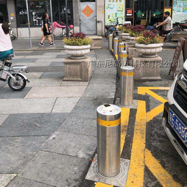 自动升降不锈钢车挡福建宁德学校小区车库出入口电动地桩远程控制