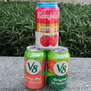 美国进口V8 100%Vegetable Juice混合蔬菜汁饮料V8原味辣味340ml