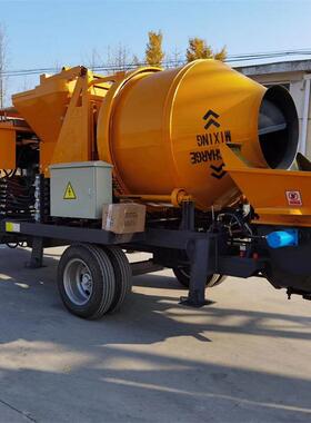 滚筒搅拌泵混凝土输送泵搅拌泵送一体搅拌拖泵