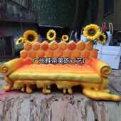 园林户外景观雕塑房地产楼盘销售中心手绘创意骏马玻璃钢雕塑制作