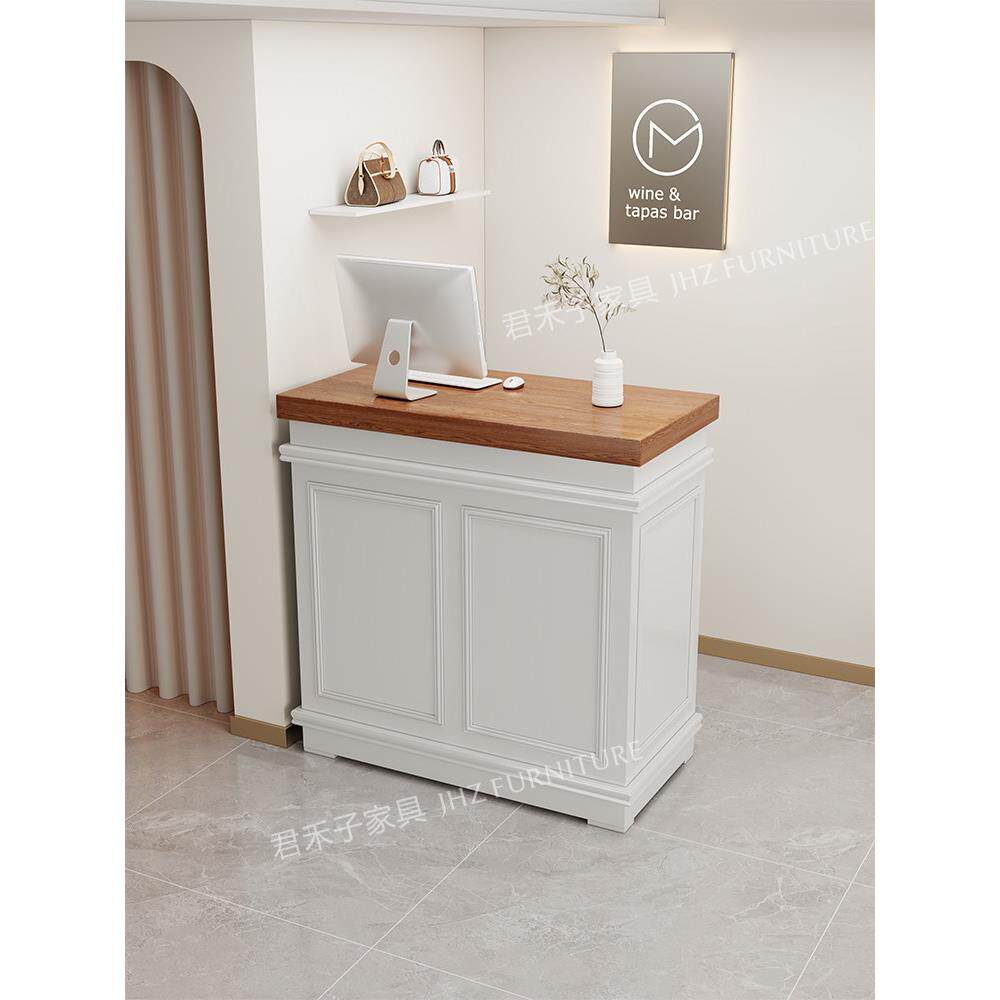 简约小型烤漆收银台服装店吧台奶茶店前台理发店前台档口柜台接待