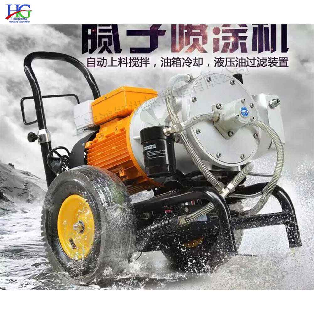 小型腻子喷涂设备全自动式油漆墙面粉刷机建筑工程乳胶漆喷射机