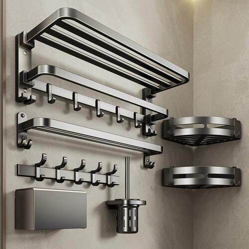 Bathroom towel rack organizer storage rack shelf accessories