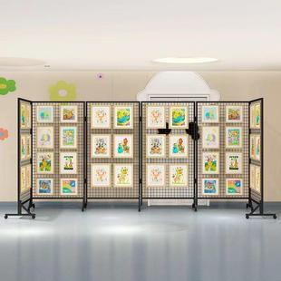 铁艺网格展示架幼儿园绘画作品美工画室画展折叠可移动户外展览架