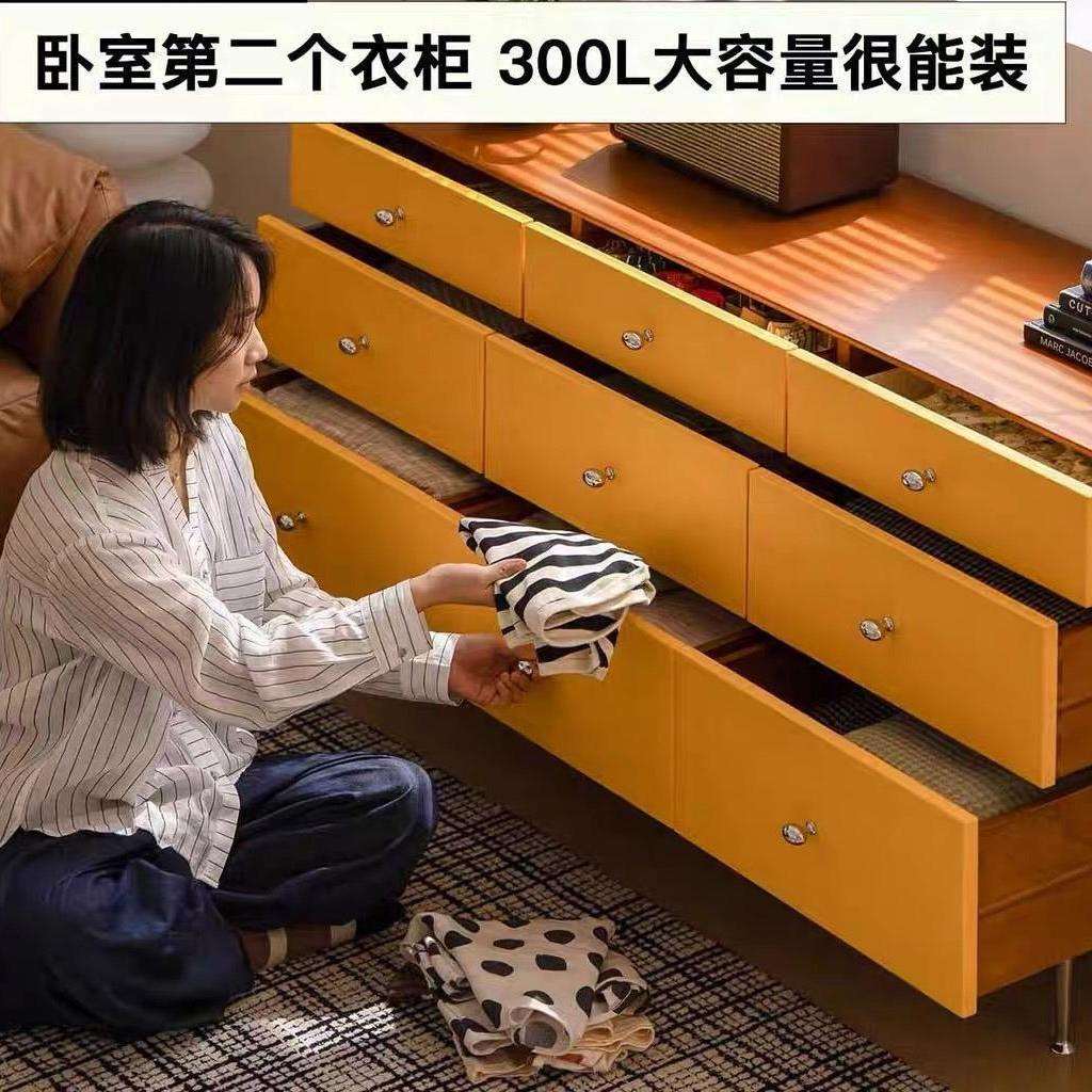 北欧九斗实木斗柜中古多斗柜储物收纳抽屉客厅复古六斗卧室床尾
