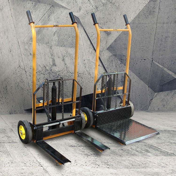 小叉车装卸车200kg小型微型叉车手动升高堆高车两用手推车液压