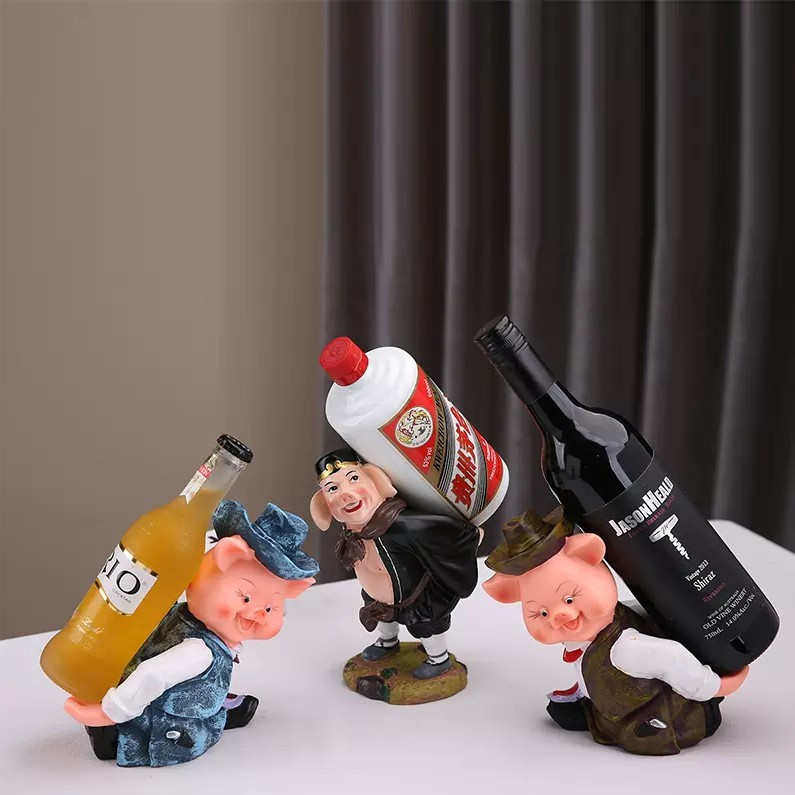 红酒架摆件酒柜装饰品酒瓶收纳架子葡萄酒红酒瓶架放红酒瓶的创意