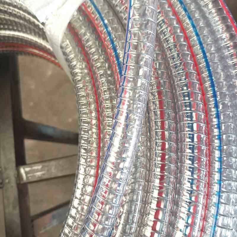 厂家塑料透明PVC钢丝软管 油泵高温加油高压加厚大口径抽排水管