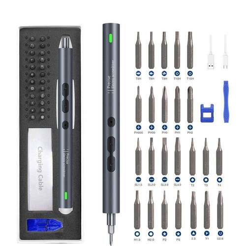 Precision Electric Screwdriver 24 Pcs S2 Alloy Steel Bit Scr